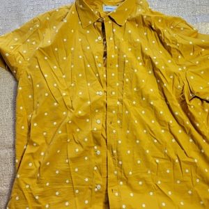 Golden Pocadot Button Up